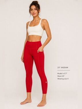 Lululemon Size 4 High-Rise Pocket Leggings – 25” Inseam
